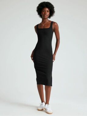 beyond yoga ease into it midi dress Beyond Yoga Bopo Ease Into It Tank Midi Dress In Black